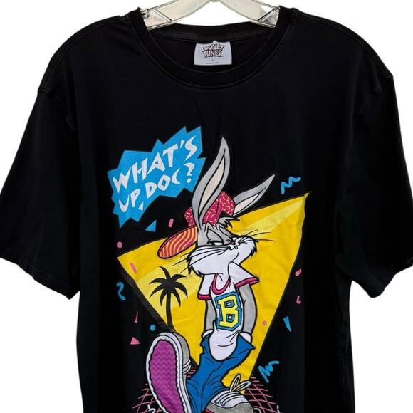 Vintage Looney Tunes Bugs Bunny Retro Graphic T-Shirt Mens Sz Large Embroidered - Picture 8 of 9